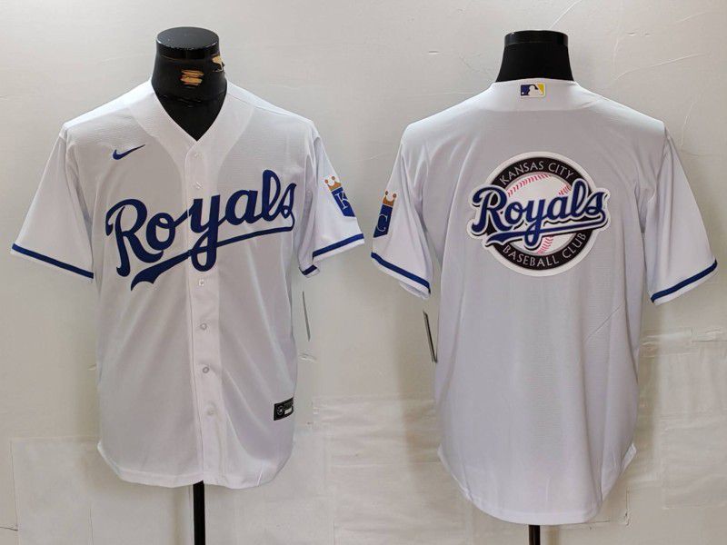 Men Kansas City Royals Blank White Game 2024 Nike MLB Jersey style 3